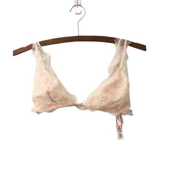 Victorias Secret Nude Lace Bralette Size Small - Picture 1 of 5